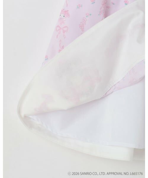 mezzo piano / メゾピアノ ミニ丈・ひざ丈ワンピース | 【マイメロディ/マイスウィートピアノ】バレリーナ柄ワンピース | 詳細9