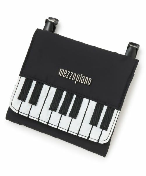 mezzo piano / メゾピアノ ショルダーバッグ | ピアノ　移動ポケット（黒）