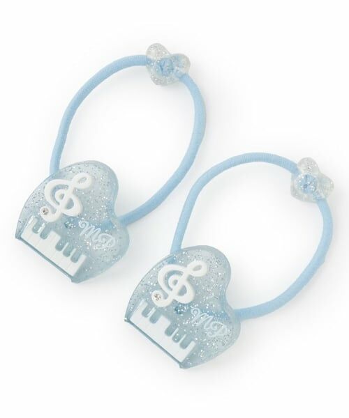 mezzo piano / メゾピアノ ヘアゴム・シュシュ | ピアノ　ヘアポニー2個セット【日本製】（サックス）