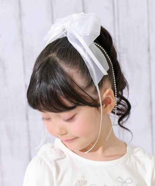 mezzo piano / メゾピアノ ヘアゴム・シュシュ | オーガンジーリボンシュシュ（オフ ホワイト）