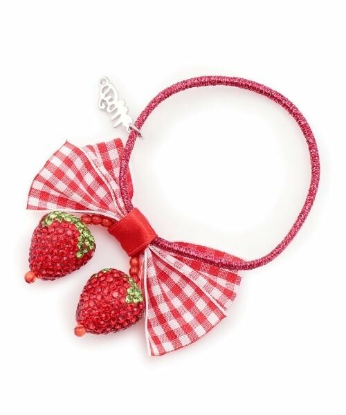 mezzo piano / メゾピアノ ヘアゴム・シュシュ | イチゴリボン　ヘアポニー | 詳細1