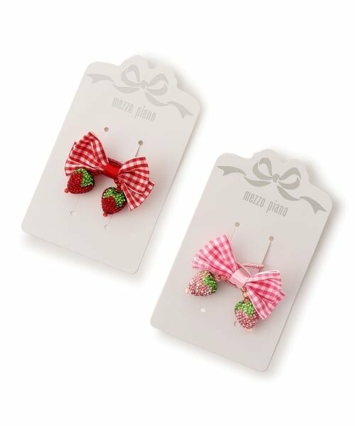 mezzo piano / メゾピアノ ヘアゴム・シュシュ | イチゴリボン　ヘアポニー | 詳細4