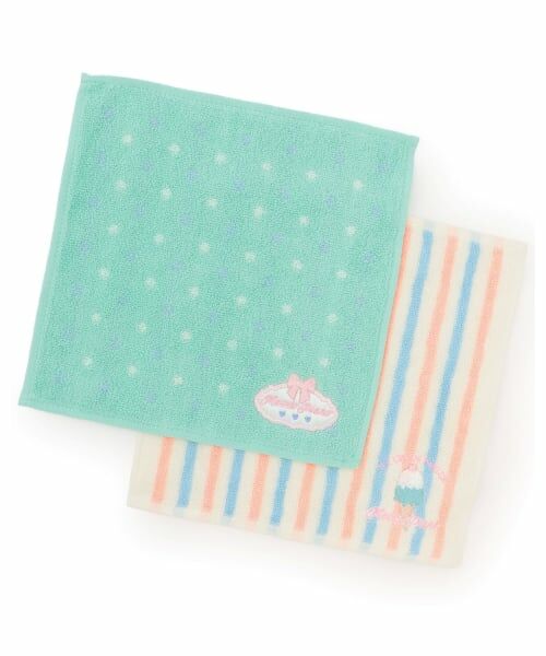 mezzo piano / メゾピアノ タオル | 【BOX付】ミニタオル　2枚セット（ミント）