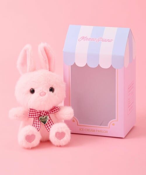 mezzo piano / メゾピアノ チャーム | 【BOX付】メゾピアノフレンズ　ぬいぐるみチャーム（ライト ピンク）