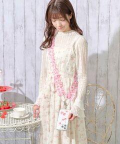 mezzo piano / メゾピアノ モバイルケース | チェリーベリー柄 フリルショルダーストラップ