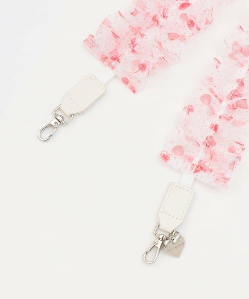 mezzo piano / メゾピアノ モバイルケース | チェリーベリー柄 フリルショルダーストラップ | 詳細1
