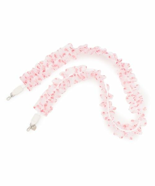 mezzo piano / メゾピアノ モバイルケース | チェリーベリー柄 フリルショルダーストラップ | 詳細4