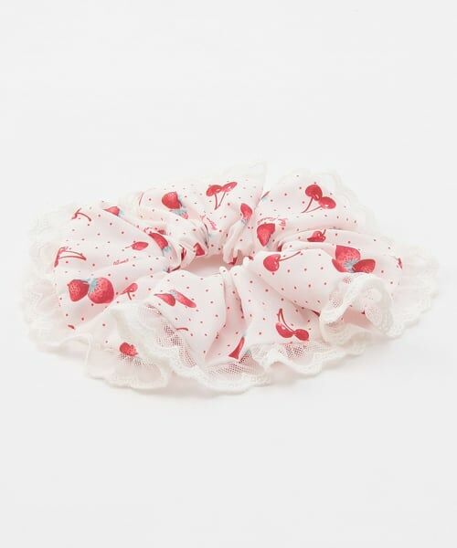 mezzo piano / メゾピアノ ヘアゴム・シュシュ | イチゴチェリードット柄　シュシュ | 詳細2