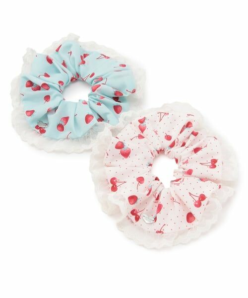 mezzo piano / メゾピアノ ヘアゴム・シュシュ | イチゴチェリードット柄　シュシュ | 詳細4