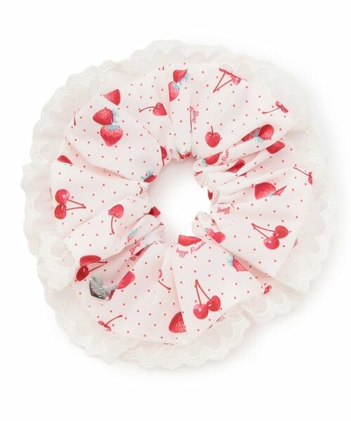 mezzo piano / メゾピアノ ヘアゴム・シュシュ | イチゴチェリードット柄　シュシュ | 詳細5