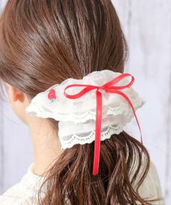 mezzo piano / メゾピアノ ヘアゴム・シュシュ | イチゴ刺しゅう　シュシュ