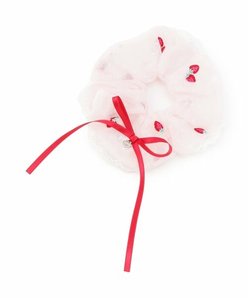 mezzo piano / メゾピアノ ヘアゴム・シュシュ | イチゴ刺しゅう　シュシュ | 詳細4