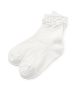 mezzo piano / メゾピアノ ソックス | リボンイッパイ　クルーソックス【日本製】