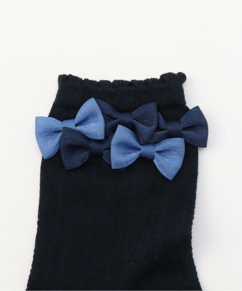 mezzo piano / メゾピアノ ソックス | リボンイッパイ クルーソックス【日本製】 | 詳細1