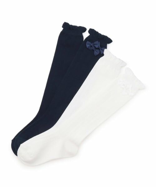 mezzo piano / メゾピアノ ソックス | リボンイッパイ　ハイソックス【日本製】 | 詳細3