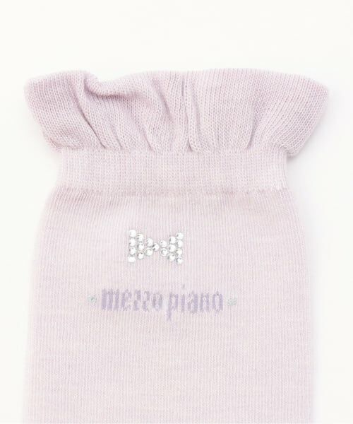 mezzo piano / メゾピアノ ソックス | リボンラインストーンつき　ソックス【日本製】 | 詳細1