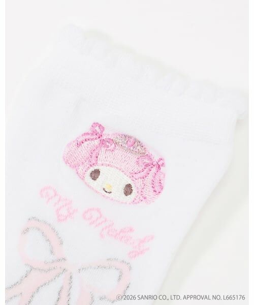 mezzo piano / メゾピアノ ソックス | 【マイメロディ/マイスウィートピアノ】バレリーナ風ハイソックス【日本製】 | 詳細2