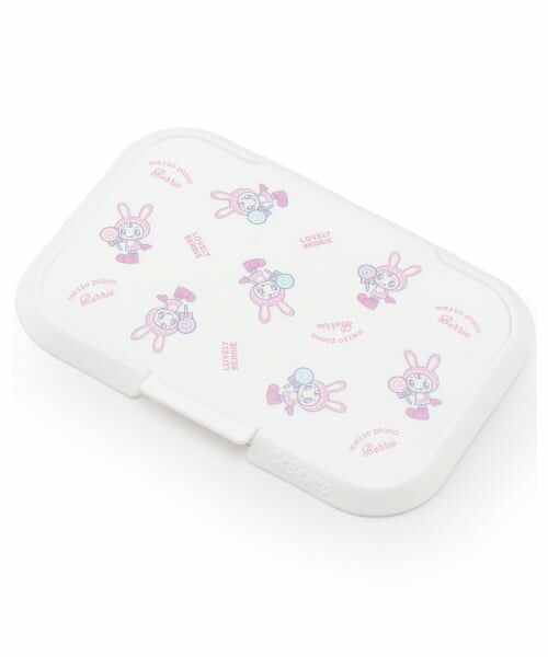 mezzo piano / メゾピアノ ベビー・キッズグッズ | 【ベビーベリエちゃん】オリジナル柄ウェットシート蓋 ビタット（オフ ホワイト）