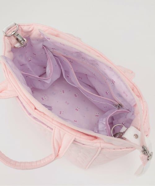 mezzo piano / メゾピアノ ママバッグ・収納ポーチ | 【メゾピアノママ】ウサギアップリケ2wayトートバッグ | 詳細5