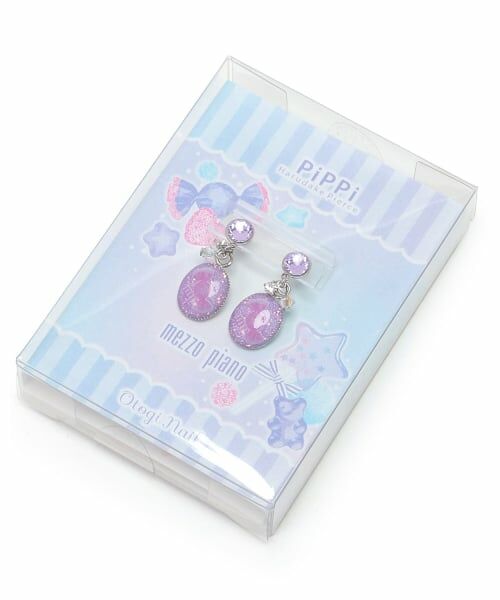 mezzo piano / メゾピアノ ピアス・イヤリング | 【おとぎネイル×PiPPi】貼るだけピアス（ラベンダー）