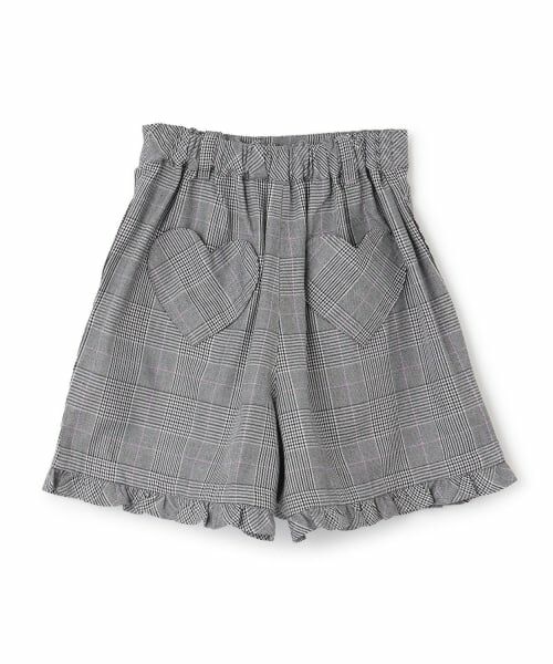 mezzo piano / メゾピアノ ショート・ハーフ・半端丈パンツ | 【人気商品再入荷】【直営店で取り扱い無し】クマチャームつき　グレンチェックショートパンツ | 詳細1