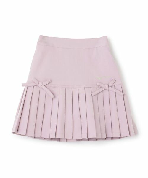 mezzo piano / メゾピアノ ショート・ハーフ・半端丈パンツ | 【人気商品再入荷】【直営店で取り扱い無し】細プリーツ　スカパン（ピンク）