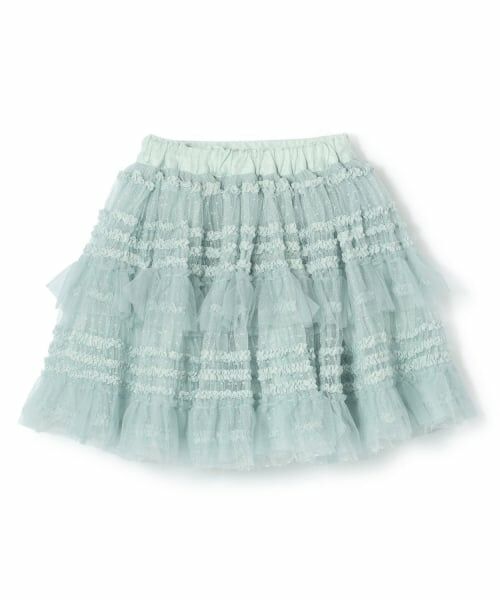 mezzo piano / メゾピアノ ミニ・ひざ丈スカート | 【人気商品再入荷】【直営店で取り扱い無し】ランダムチュール スカート | 詳細1