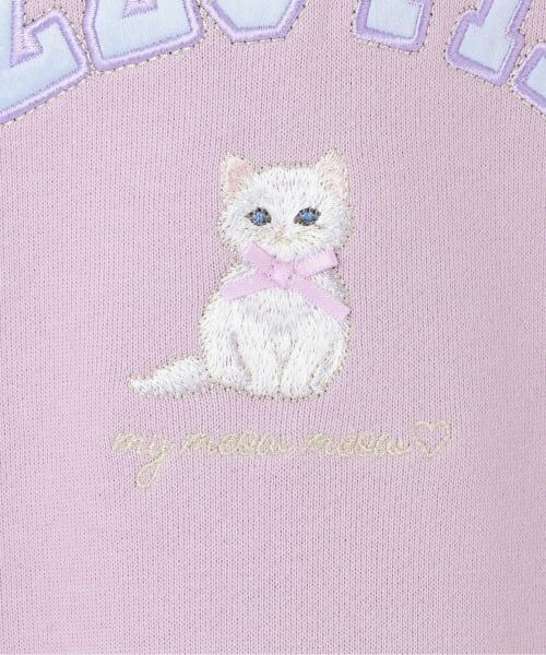 mezzo piano / メゾピアノ スウェット | 6044212R どうぶつロゴ　ファー袖トレーナー | 詳細4