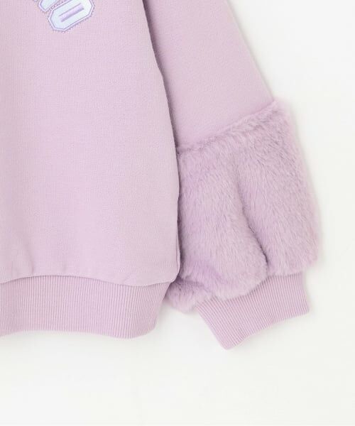 mezzo piano / メゾピアノ スウェット | 6044212R どうぶつロゴ　ファー袖トレーナー | 詳細6