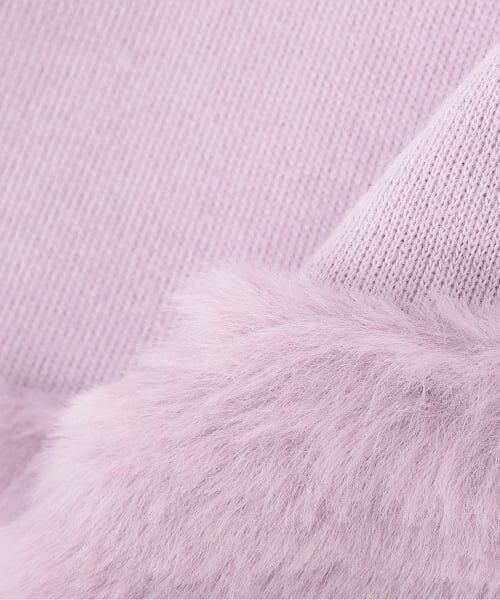 mezzo piano / メゾピアノ スウェット | 6044212R どうぶつロゴ　ファー袖トレーナー | 詳細7