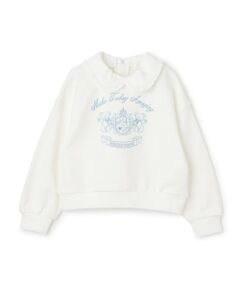 mezzo piano / メゾピアノ スウェット | 【人気商品再入荷】【直営店で取り扱い無し】カレッジ刺しゅう　衿つきトレーナー