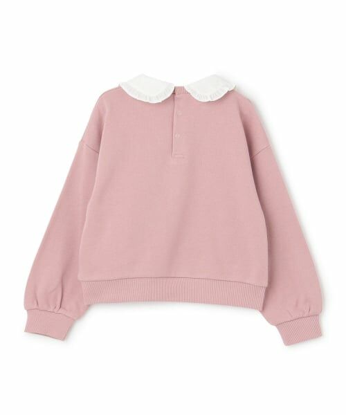 mezzo piano / メゾピアノ スウェット | 【人気商品再入荷】【直営店で取り扱い無し】カレッジ刺しゅう　衿つきトレーナー | 詳細1