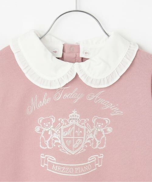 mezzo piano / メゾピアノ スウェット | 【人気商品再入荷】【直営店で取り扱い無し】カレッジ刺しゅう　衿つきトレーナー | 詳細2