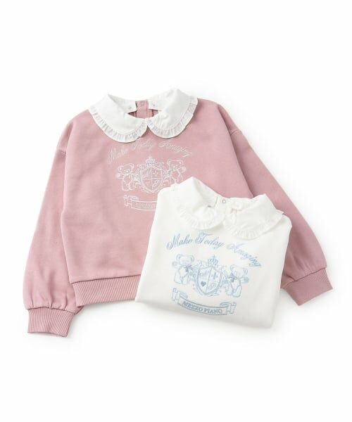 mezzo piano / メゾピアノ スウェット | 【人気商品再入荷】【直営店で取り扱い無し】カレッジ刺しゅう　衿つきトレーナー | 詳細8
