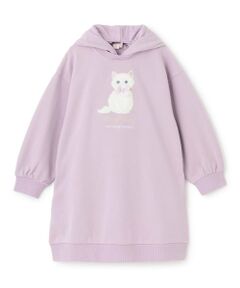 mezzo piano / メゾピアノ ミニ丈・ひざ丈ワンピース | 6044316R どうぶつモチーフ　パーカワンピース