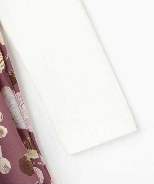 mezzo piano / メゾピアノ ミニ丈・ひざ丈ワンピース | 【人気商品再入荷】【直営店で取り扱い無し】ボンボンショコラ柄　ドッキングワンピース | 詳細4