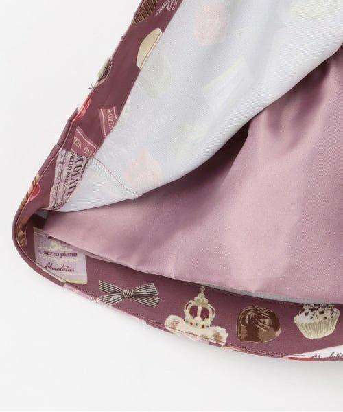 mezzo piano / メゾピアノ ミニ丈・ひざ丈ワンピース | 【人気商品再入荷】【直営店で取り扱い無し】ボンボンショコラ柄　ドッキングワンピース | 詳細7