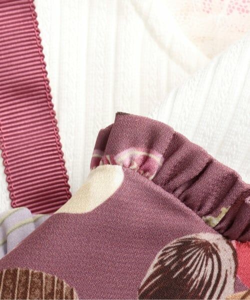 mezzo piano / メゾピアノ ミニ丈・ひざ丈ワンピース | 【人気商品再入荷】【直営店で取り扱い無し】ボンボンショコラ柄　ドッキングワンピース | 詳細8