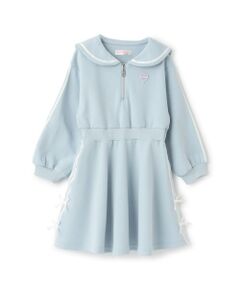 mezzo piano / メゾピアノ ミニ丈・ひざ丈ワンピース | 【人気商品再入荷】【直営店で取り扱い無し】リボンライン　セーラーワンピース