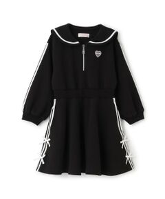 mezzo piano / メゾピアノ ミニ丈・ひざ丈ワンピース | 【人気商品再入荷】【直営店で取り扱い無し】リボンライン　セーラーワンピース