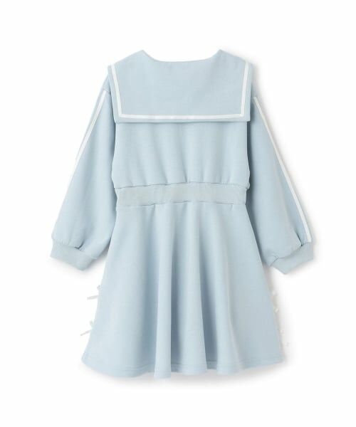 mezzo piano / メゾピアノ ミニ丈・ひざ丈ワンピース | 【人気商品再入荷】【直営店で取り扱い無し】リボンライン　セーラーワンピース | 詳細1