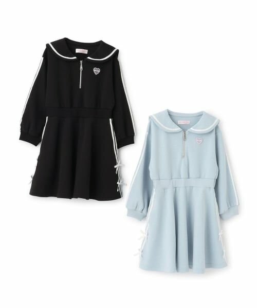 mezzo piano / メゾピアノ ミニ丈・ひざ丈ワンピース | 【人気商品再入荷】【直営店で取り扱い無し】リボンライン　セーラーワンピース | 詳細7