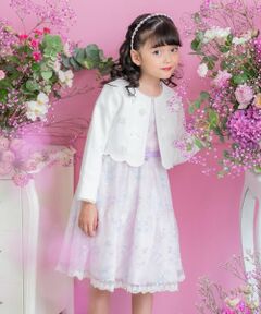 mezzo piano / メゾピアノ ドレス | 花ブーケレース刺しゅう　ワンピース