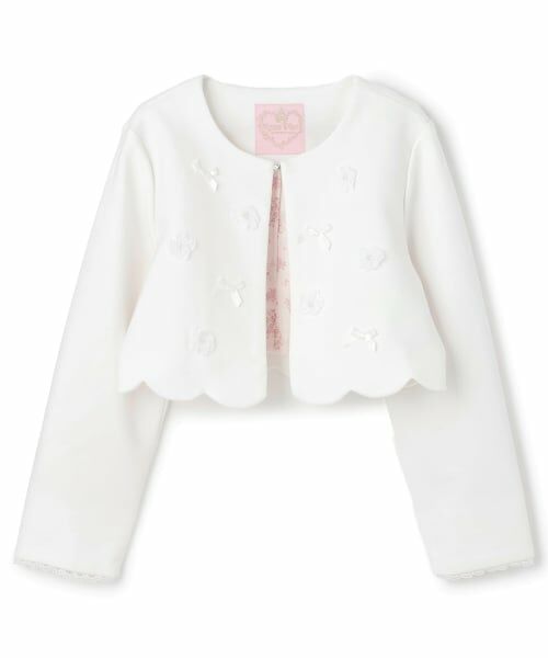 mezzo piano / メゾピアノ テーラードジャケット | 花モチーフ裾スカラップ　ジャケット | 詳細10