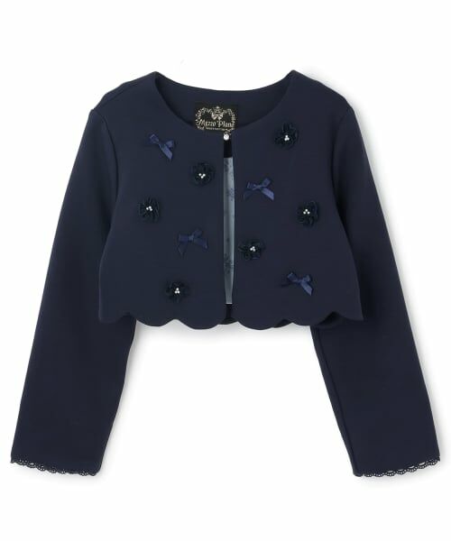 mezzo piano / メゾピアノ テーラードジャケット | 花モチーフ裾スカラップ　ジャケット | 詳細11