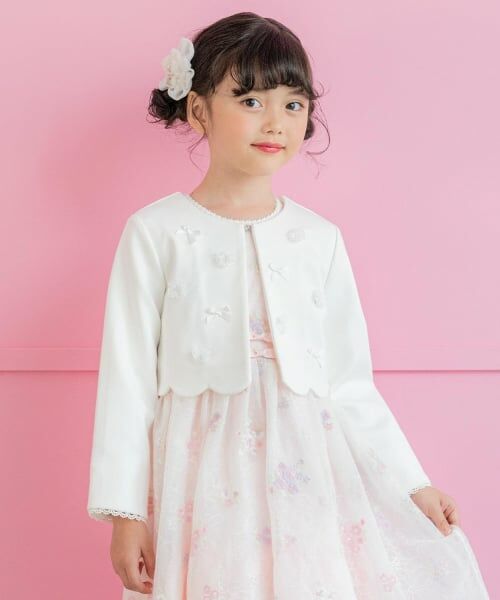 mezzo piano / メゾピアノ テーラードジャケット | 花モチーフ裾スカラップ　ジャケット | 詳細12