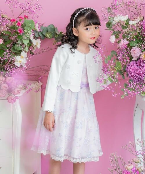 mezzo piano / メゾピアノ テーラードジャケット | 花モチーフ裾スカラップ　ジャケット | 詳細14