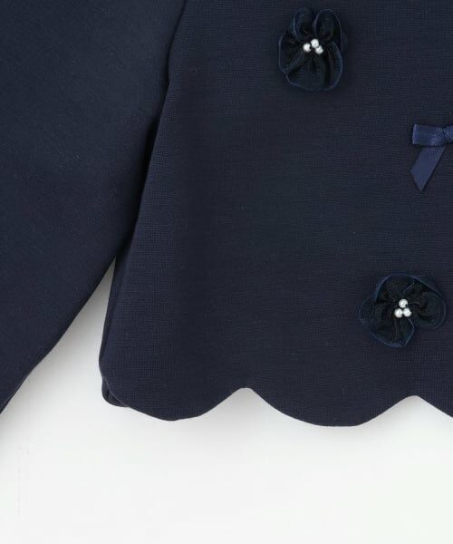 mezzo piano / メゾピアノ テーラードジャケット | 花モチーフ裾スカラップ　ジャケット | 詳細5