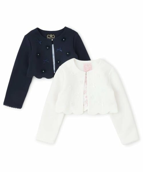 mezzo piano / メゾピアノ テーラードジャケット | 花モチーフ裾スカラップ　ジャケット | 詳細9