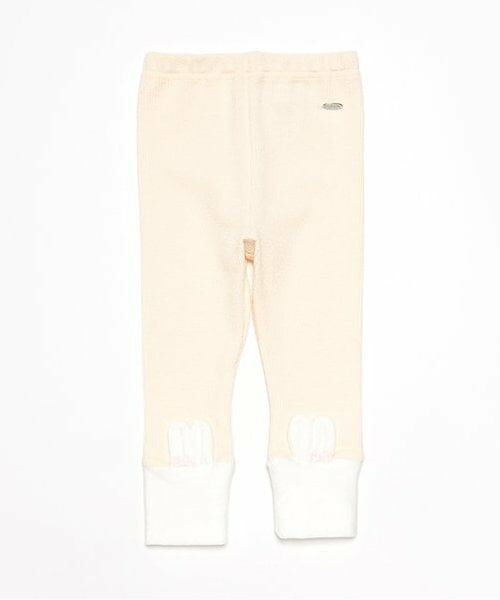 mezzo piano / メゾピアノ レギンス・スパッツ | 【人気商品再入荷】【直営店で取り扱い無し】裾ウサギ　レギパン（アイボリー）